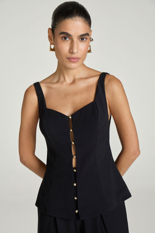 BLUSA METAIS FRENTE - PRETO