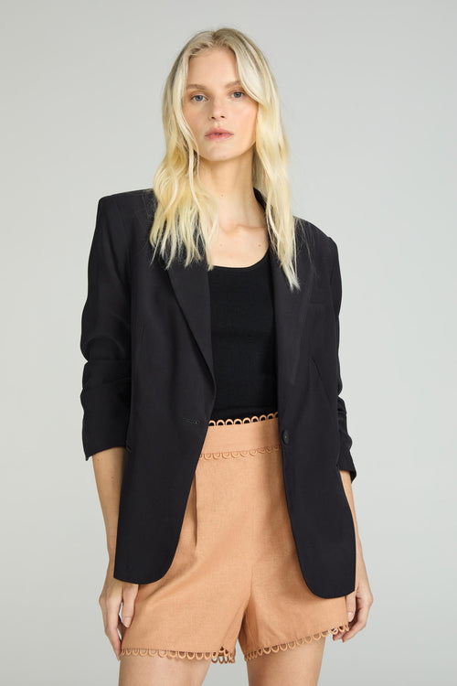 BLAZER BÁSICO 3/4 FRANZIDA - PRETO