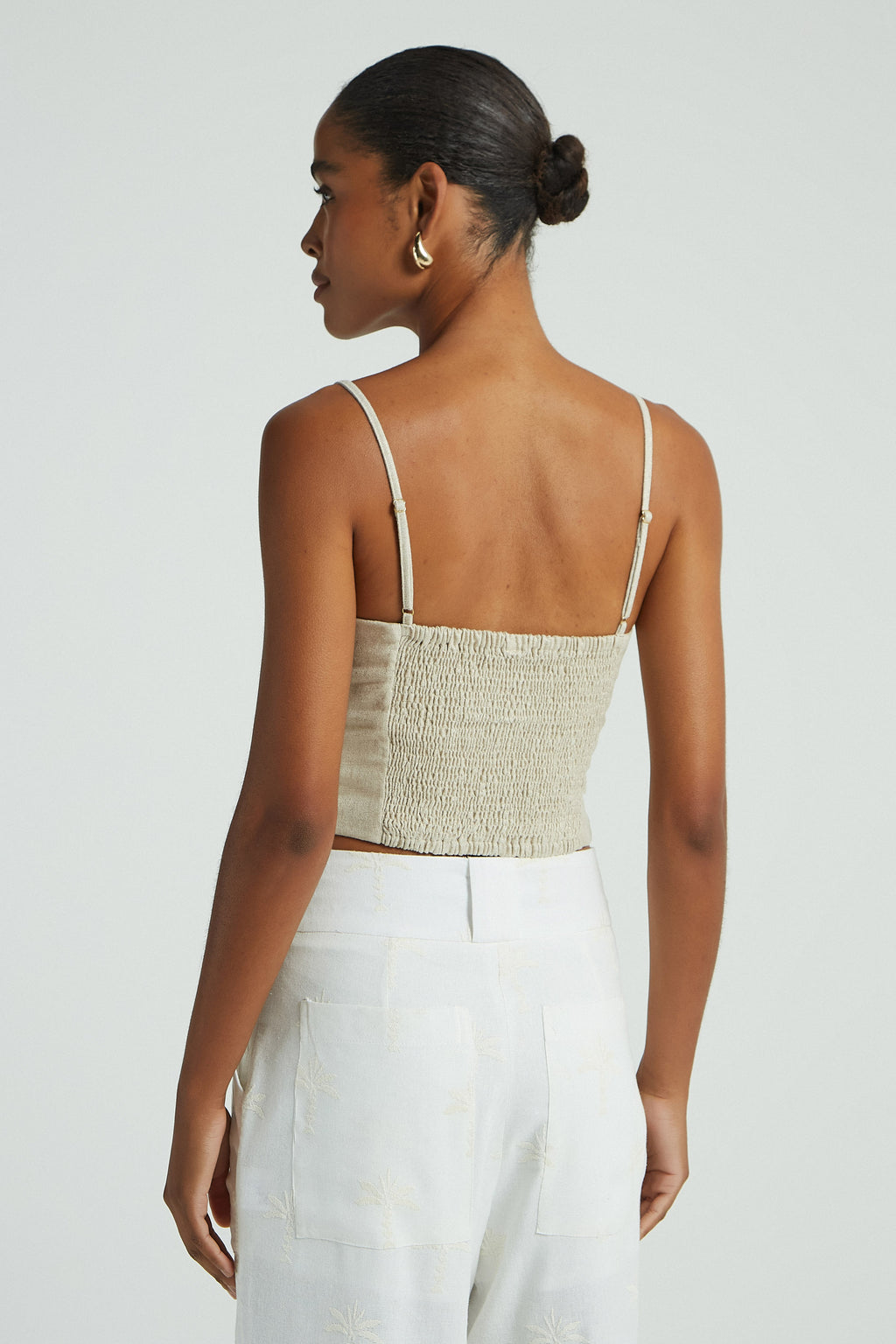 CROPPED LINHO C/ FOIL DET METAL - DOURADO